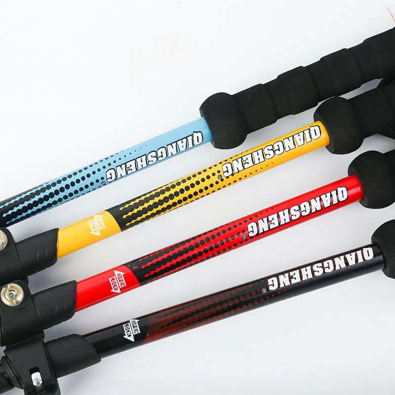 Trekking Pole - Telescopic Straight Handle Hiking Stick