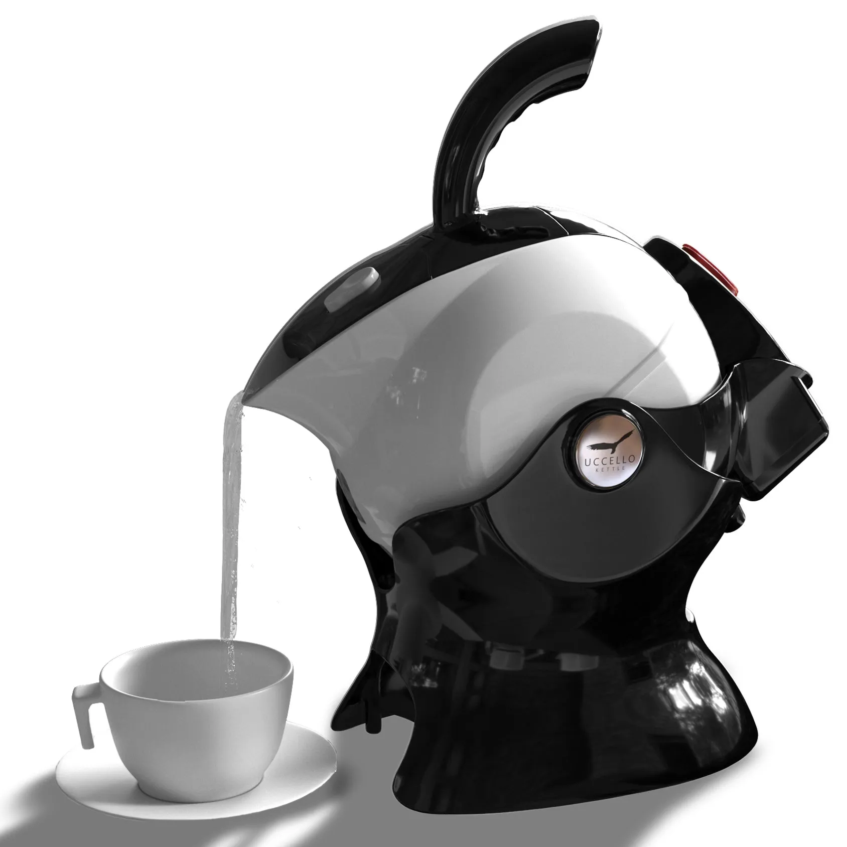 Uccello Tilt-To-Pour Kettle 1.5L Ð Black & White | UCELLO1