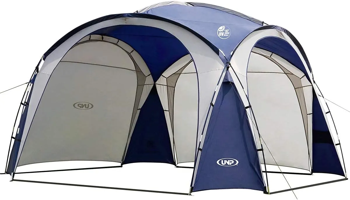 UNP Easy Beach Tent Pop Up Canopy UPF50  Tent with Side Wall, Ground Pegs, and Stability Poles, Sun Shelter Rainproof, Waterproof for Camping Trips, Backyard Fun, Party Or Picnics