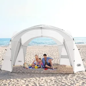 UNP Easy Beach Tent Pop Up Canopy UPF50  Tent with Side Wall, Ground Pegs, and Stability Poles, Sun Shelter Rainproof, Waterproof for Camping Trips, Backyard Fun, Party Or Picnics