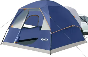 UNP SUV Dome Tent for Camping, Outdoor 6 Person Car Camping Tent, Easy Set Up SUV Tailgate Tent with Rainfly 10' x 10' Vehicle Camping Tent