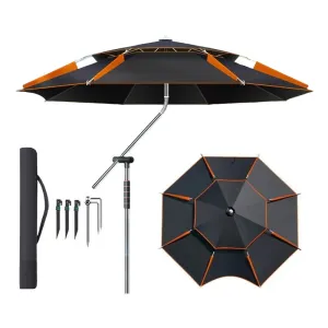 Upgraded Fishing Umbrella – Large Parasol with Stainless Steel Rod for Outdoor Sunshade