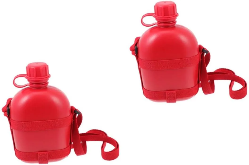 UPKOCH 2 Pcs Outdoor Adventure Essential Sturdy Water Bottle Compact Camping Kettle Perfect for Hiking Camping