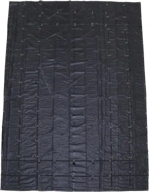 US Cargo Control Heavy-Duty Steel Tarp - 16 Foot x 27 Foot Flatbed Tarp - Black 18 Ounce PVC-Coated Polyester Waterproof Material - Protects Your Flatbed Trailer Cargo from Wind, Snow, Rain, and Sun