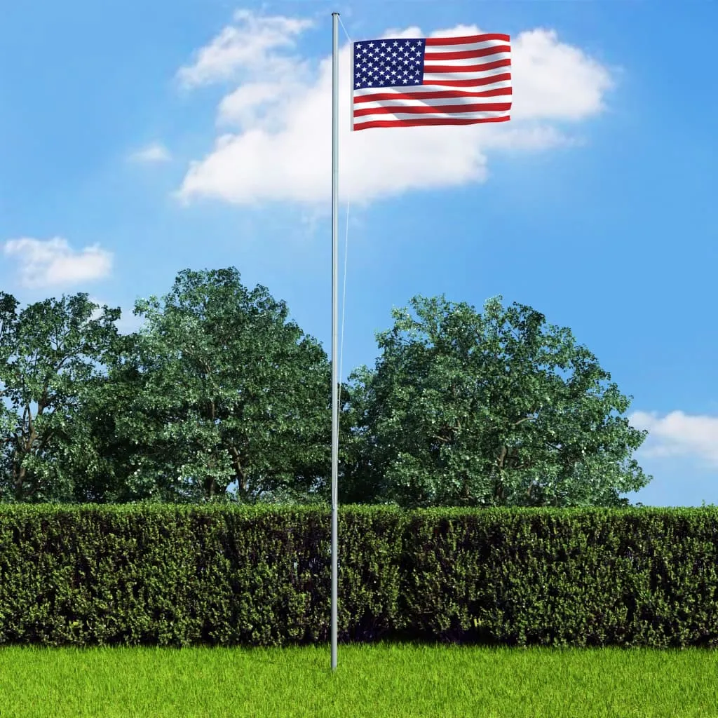 US Flag and Pole Aluminum 13.1'