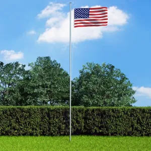 US Flag and Pole Aluminum 13.1'
