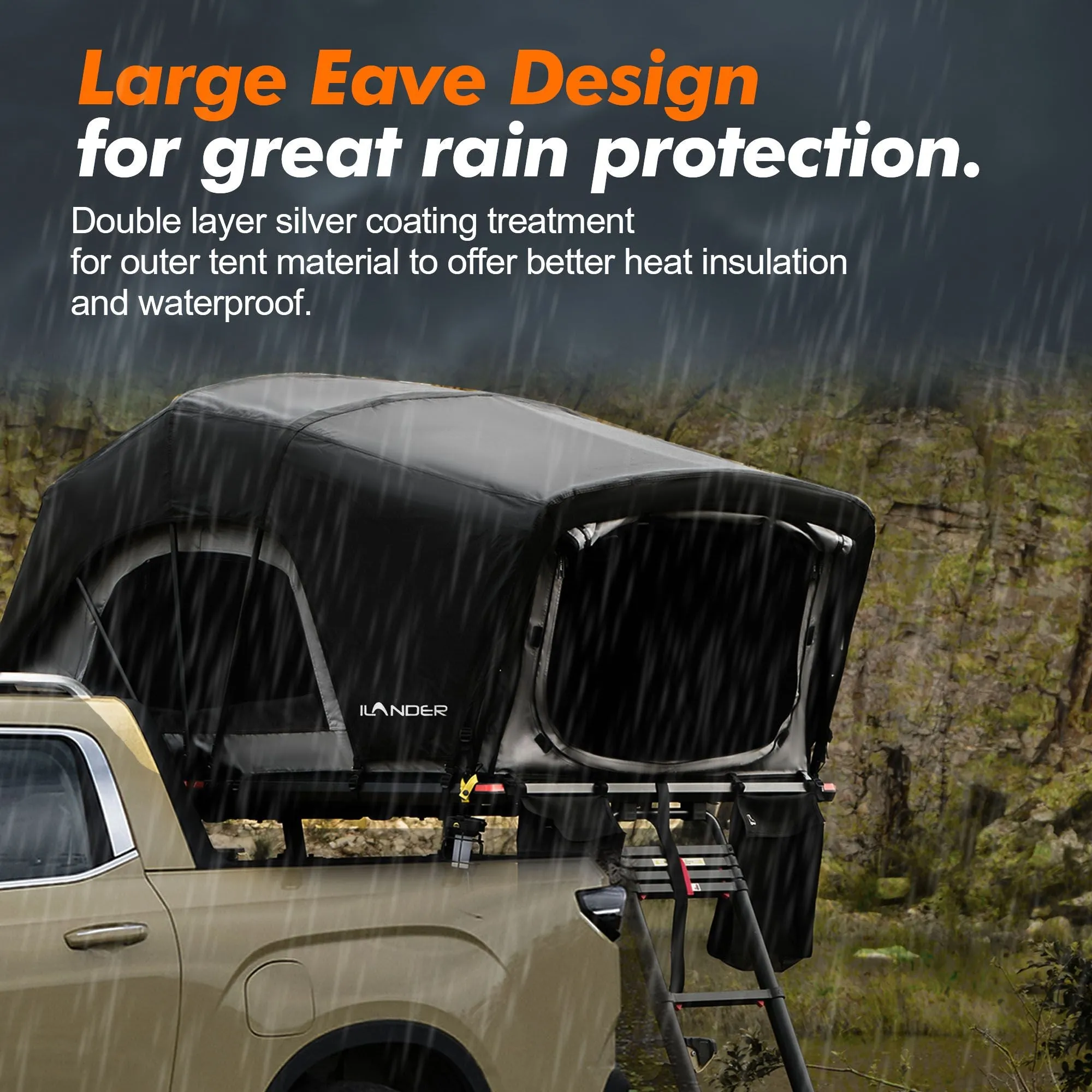 Van SUV Roof Top level Buy-one-get-one-free Roof Camping Fold 120cm, Truck Overland ILANDER Tent Entry Tent VIP sale Waterproof,Windproof for Car Aluminium Cruiser Sedan Out Lite Style ,Sturdy