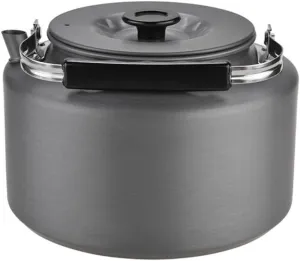 VANZACK Compact 2l Camping Teapot Hanging Design Boiling Kettle for Outdoor Non-slip Handle Tea and Coffee Pot for Traveling