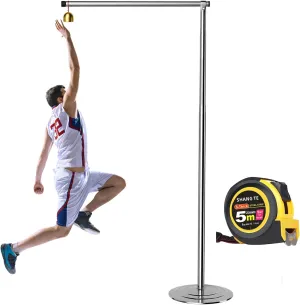 Vertical Jump Tester, Floor Standing Vertical Jump Measurement Tool, Vertical Jump Measure Device Equipped with a Tape, Adjustable Height Vertical Trainer for Jump Training