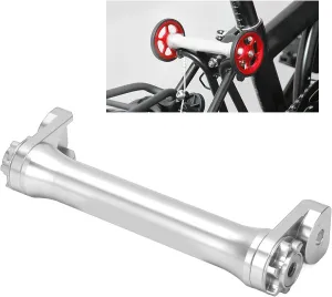 VGEBY Folding Accessories, Aluminum Alloy Folding Easy Wheel Extension Telescopic Suitable for Brompton 3sixty Folding (Silver) Brompton Wheel Extender Mibrompton