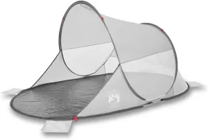 vidaXL Beach Tent, Outdoor Shelter, Camping Tent for Garden Patio, Foldable Backpacking Tent, Beach Canopy, Shade Tent, Gray Pop-up Waterproof
