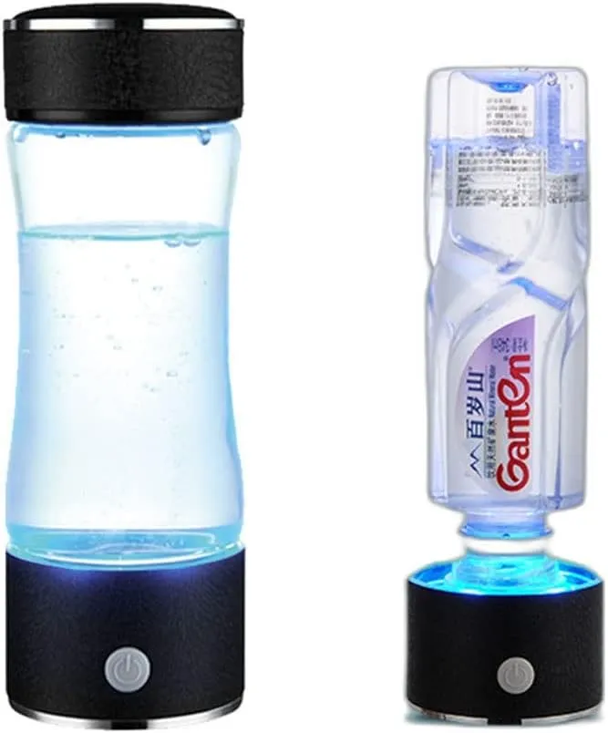 Water Purifiers, Portable Hydrogen Water Bottle Hydrogen Water Generator Ionizer with Adapter PEM Technology Make Hydrogen Content Up to 900-1600 PPB Anti-Oxidation Kettle for Sports and Travel 400M