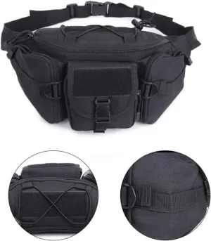 Water Resistant Tactical Waist Pack Bag Military Fanny Packs Hip Belt Bag Pouch for Hiking Climbing Outdoor Bumbag