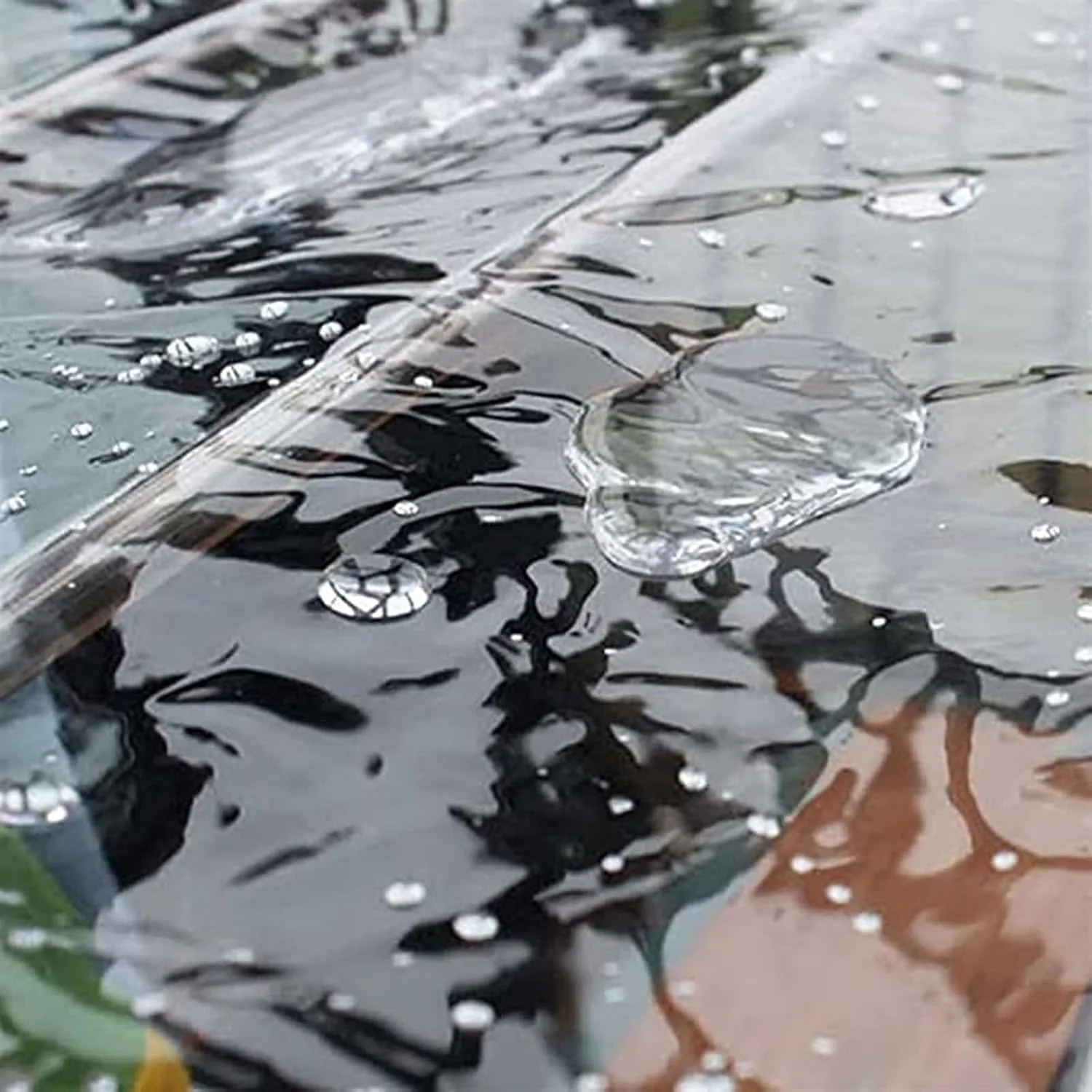 Waterproof Clear Tarpaulin Clear Waterproof Tarp Transparent Waterproof Cover Tarp High Transparency for Pool Car Truck(2x4m)
