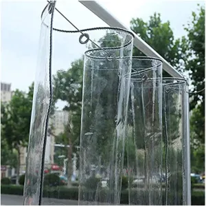 Waterproof Clear Tarpaulin Clear Waterproof Tarp Transparent Waterproof Cover Tarp High Transparency for Pool Car Truck(2x4m)