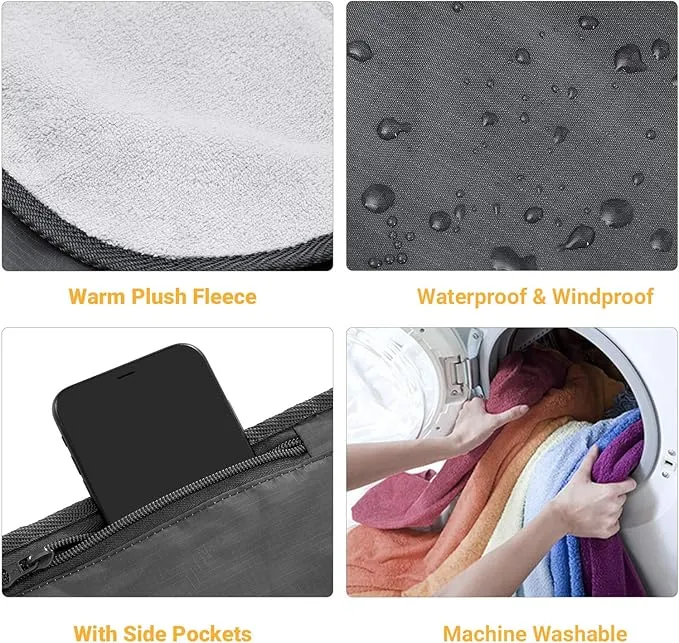 Waterproof Outdoor Blanket for Cold Weather by KingCamp, Lightweight Thick Fleece Warm Foldable Blankets, Machine Washable Windproof Throw for Picnic, Camping, Outdoors, Stadium, Beach, Festival, Dog