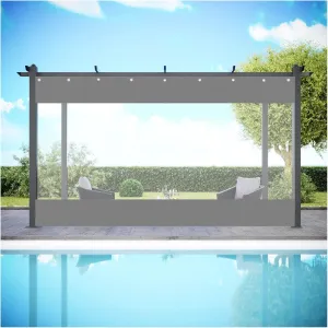 Waterproof Tarp Wind-Proof Sliding Curtain, Heat-Removing Garage Anti-Corrosion Partition Curtain, for Porch, car Washing (Color : Clear, Size : 1x0.8m)