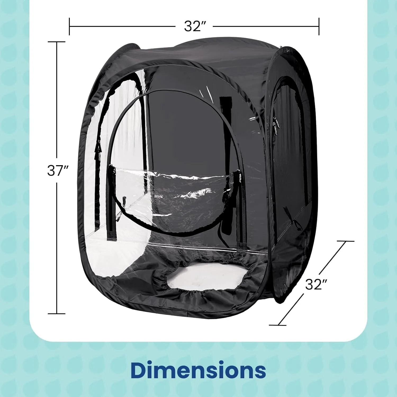 WeatherPod® The Original Shark Tank ChairPod® Pop-Up Pod - 1 Person Wearable Pod for Wheelchairs, Folding Chairs, Camping Chairs - Offers Protection from the Wind, Rain, & Cold - Chair Tent for Sports