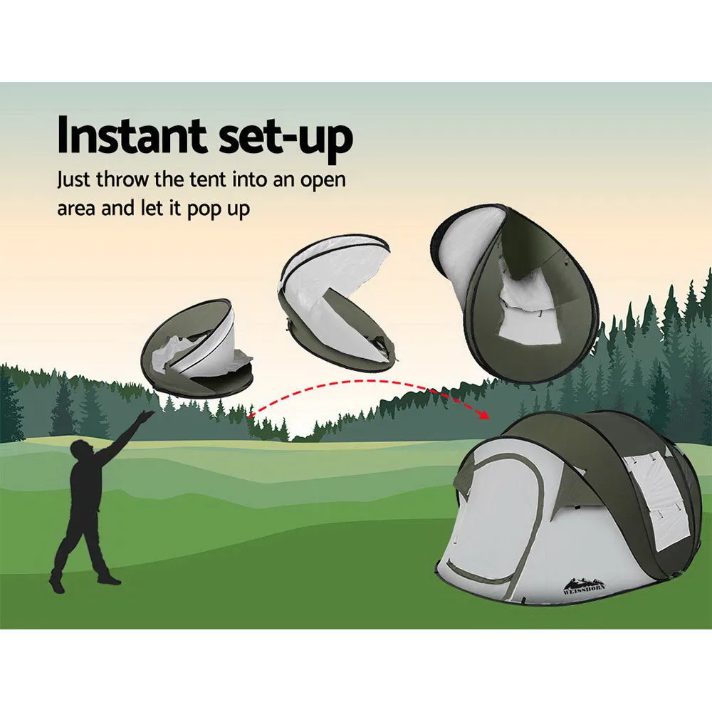 Weisshorn Instant Up Camping Tent 4-5 Person Pop up Tents Family Hiking Beach Dome-WA_Metro