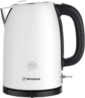 Westinghouse 1.7L Electric Kettle, Fast Boiling Stainless Steel Kettle with Auto Shut-Off, Strix Controller & 360° Rotational Base, Water Level Window & Removable Filter for Tea, Coffee & More