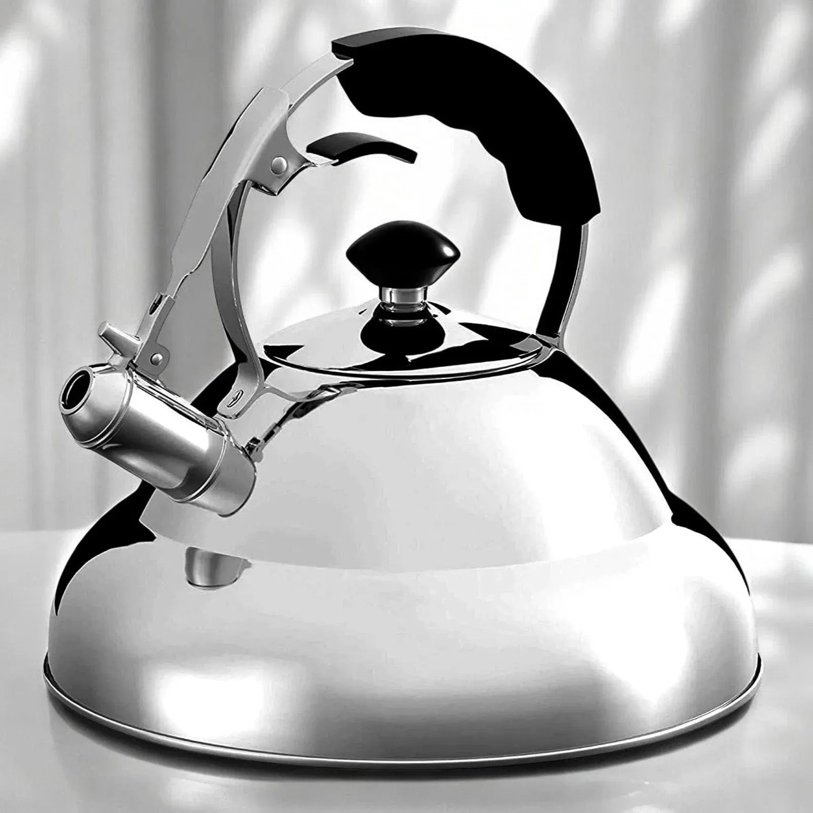 Whistling Kettle & Tea Strainer |3L Stainless Steel | Suitable for Gas, Induction and Electric Hobs | Willow & Everett