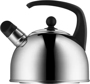 WMF Induction Kettle, 2.0 Litre Whistling Kettle, Tea Kettle With Flute, Polished Cromargan Stainless Steel
