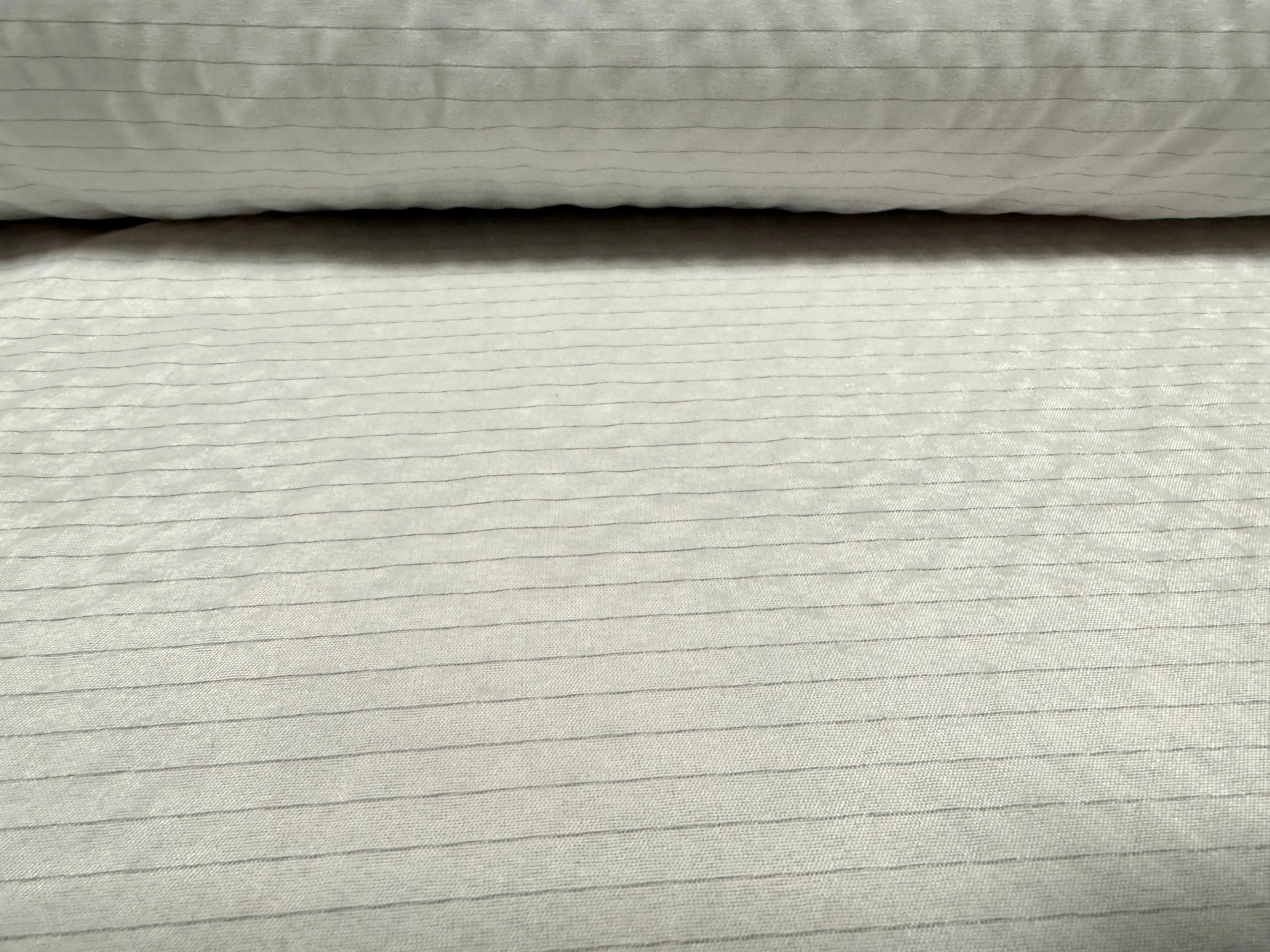 Woven nylon fabric, per metre - pinstripe - white