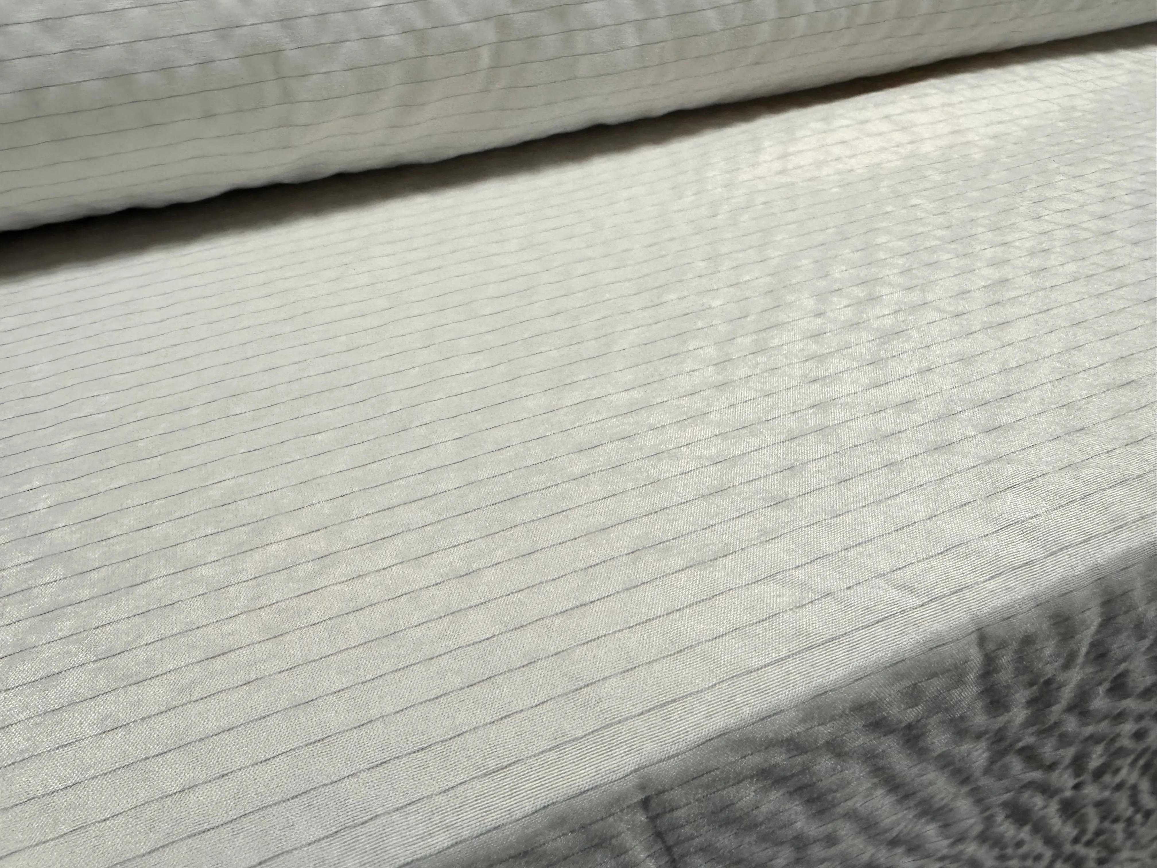 Woven nylon fabric, per metre - pinstripe - white