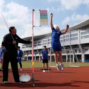 Wzglod School Vertical Jump Tester Training Pole for Teenagers, Vertical Physical Testing Scale, Jumping Assessment Trainer, Jump Height Measuring Device