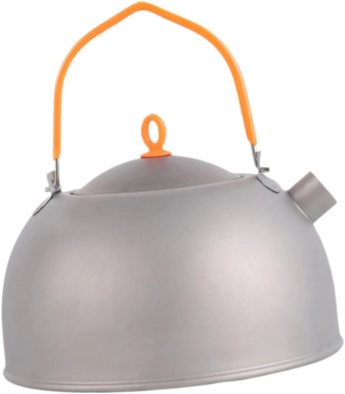 YIJU Camping Kettle Titanium Kettle Lightweight Compact Camp Kettle Coffee Tea Pot Tea Kettle for Travel Hiking Outdoor Fishing, 400ml