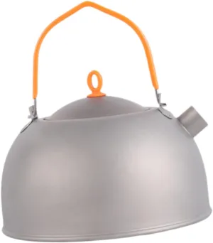 YIJU Camping Kettle Titanium Kettle Lightweight Compact Camp Kettle Coffee Tea Pot Tea Kettle for Travel Hiking Outdoor Fishing, 400ml
