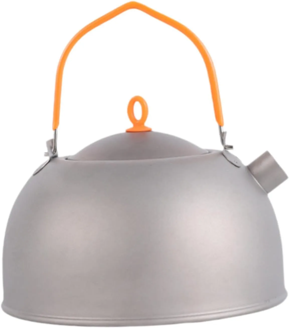 YIJU Camping Kettle Titanium Kettle Lightweight Compact Camp Kettle Coffee Tea Pot Tea Kettle for Travel Hiking Outdoor Fishing, 400ml