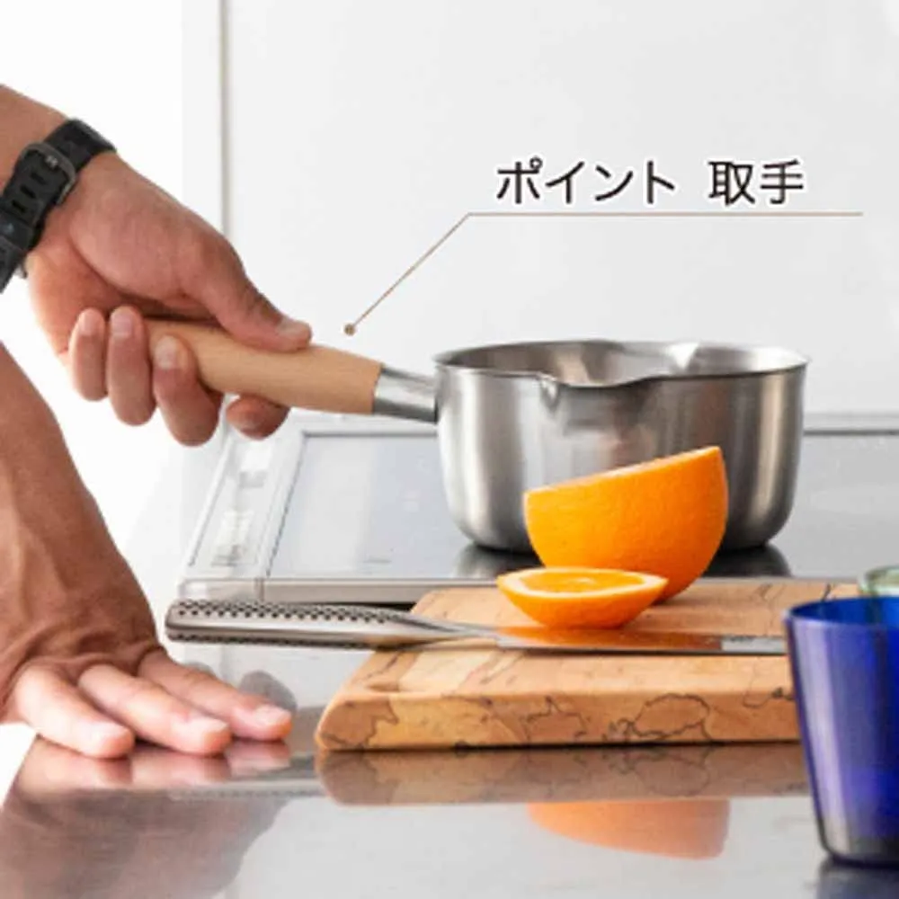 YOSHIKAWA aikata Yukihira stainless steel pan 18cm gas and IH made in Japan PD3007 1510228