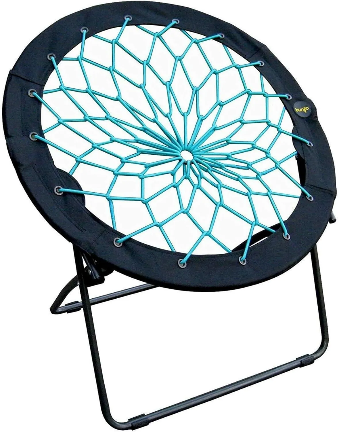 Zenithen Limited Foldable Bunjo Bungee Chair for Dorms, Living Rooms, Bedrooms, Camping, Gaming & Lounging, Teal (Pack of 4)