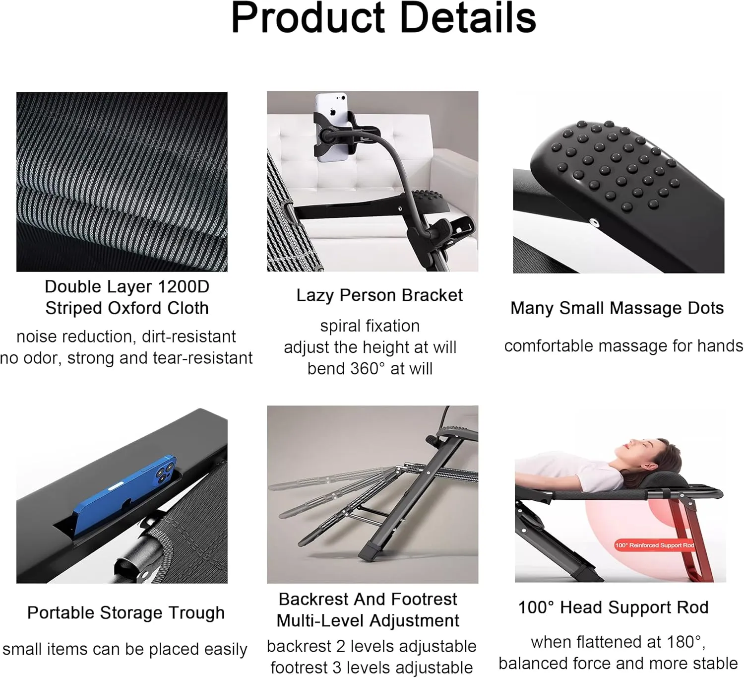 ZTGL B, Folding Camping Cot with Storage Bag, Camping Folding Lounge Chair, Portable and Lightweight Sleeping Bed, Office Nap Folding Lounge, Sunbathing Lounge Chairs